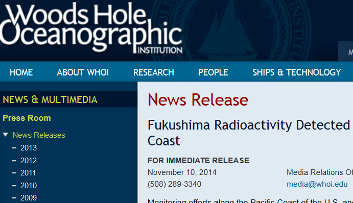 NEWS BRIEF: Radiaton found off the coast of California