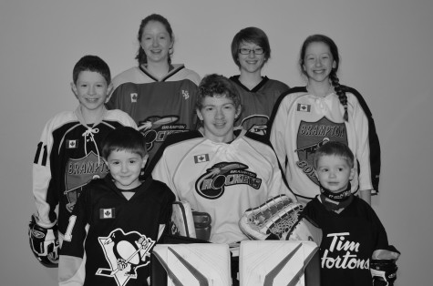 Kaitlyn and her six siblings all play team hockey