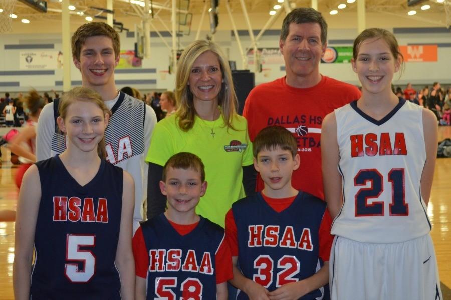 The Lehman Family at the National Christian Homeschool Basketball Championship tournament