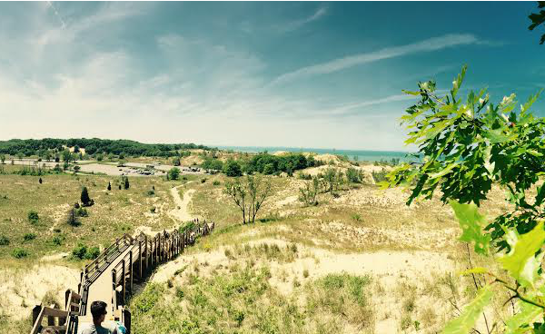 Indiana Dunes State Park. Lake Michigan is in the distance. John took this when his family moved from Minnesota to Indiana this summer.