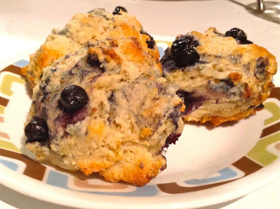 Lemon-Basil Blueberry Scones