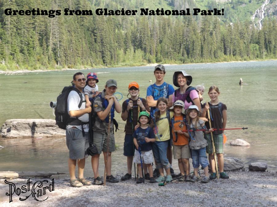 Whisonant Family - Avalanche Lake - Glacier NP - postcard style
