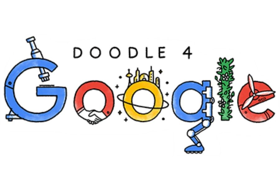 The above image is Googles official Doodle 4 Google logo.  