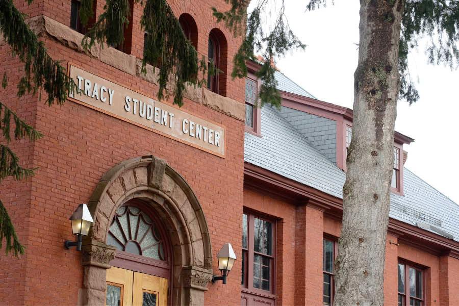 The Tracy Student Center exterior. 