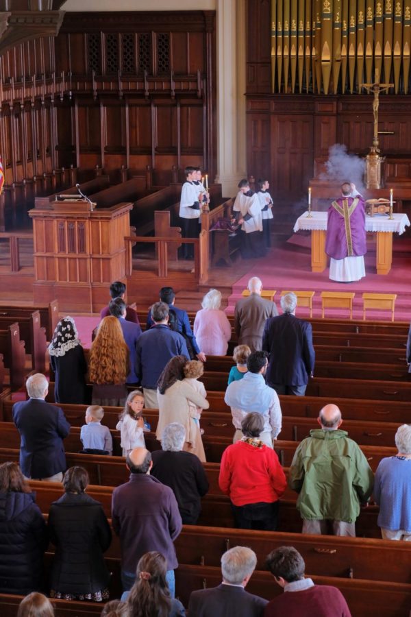 The open house began with a Mass at Sage Chapel. 