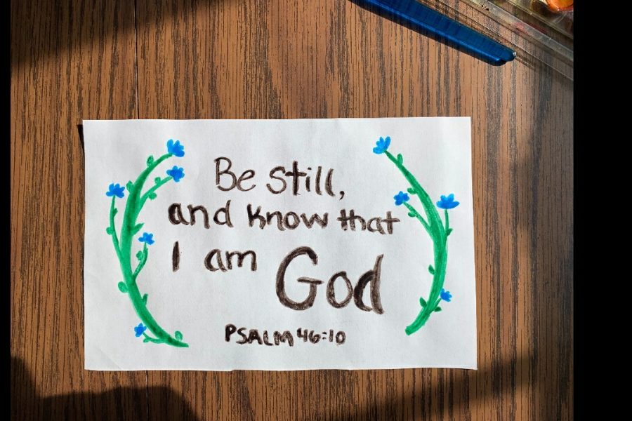 Crafting scriptural reminders and placing them in your home is a helpful way to stay positive! 