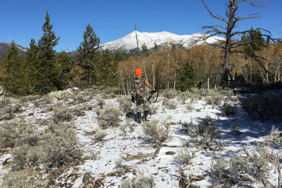 Dominic Yates hunting in the mountains.