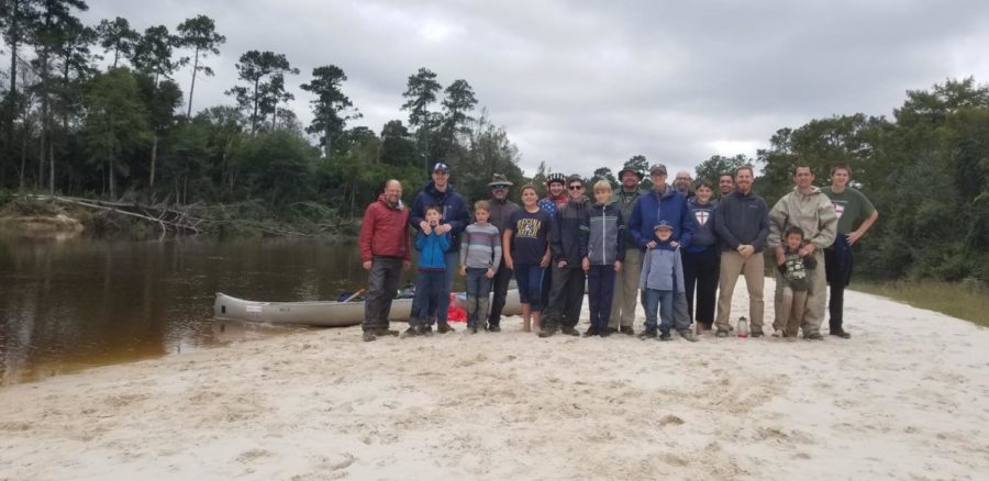 TSG group picture at a sand bank along Village Creek ,TX.