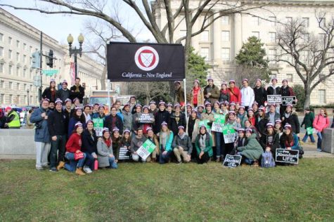 Thomas Aquinas College New England students in the March for Life in D.C. 2020