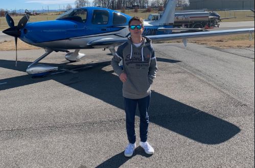 MODG Junior Jacob Croix is working to get his pilots license.