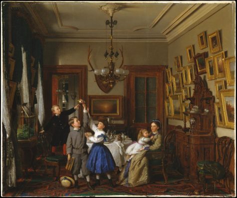 The Contest for the Bouquet: The Family of Robert Gordon in Their New York Dining-Room

1866
Seymour Joseph Guy

Public Domain.