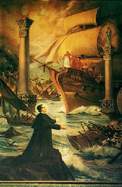 Dreams of St. John Bosco. // unknown painter 19th century // Public Domain