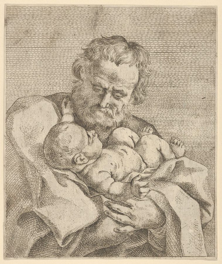 Anonymous, Italian, 17th century
St. Joseph with the Infant Christ, 17th century
Italian, 
Etching; sheet: 7 1/16 x 5 7/8 in. (18 x 15 cm)
The Metropolitan Museum of Art, New York, Harris Brisbane Dick Fund, 1926 (26.70.4(149))
http://www.metmuseum.org/Collections/search-the-collections/397015
