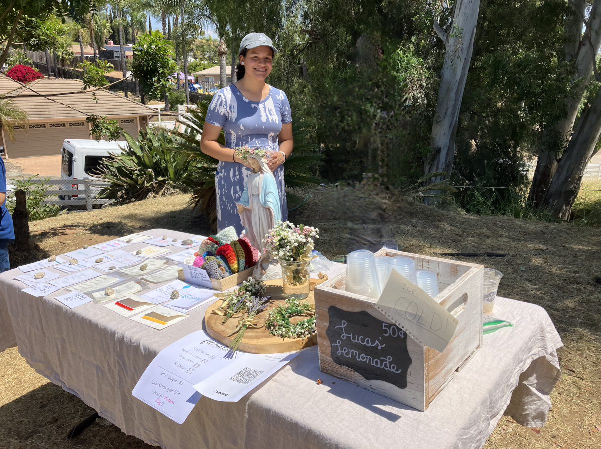 The author at a Spring Craft Fair in May 2023.