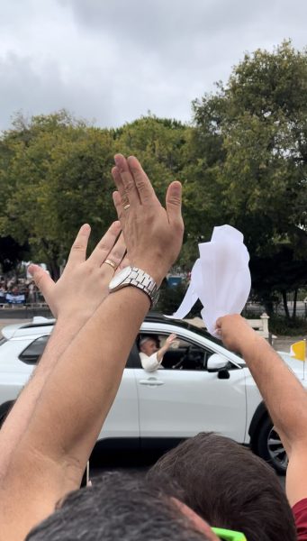 A picture of the Pope in Lisbon, Portugal  

