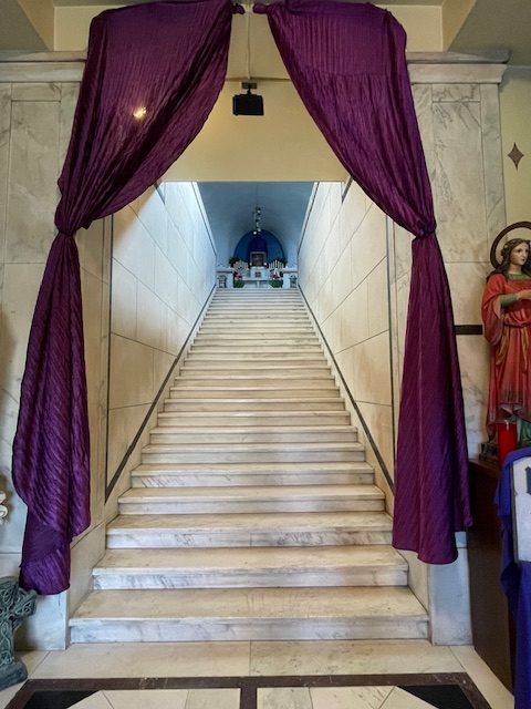 The Holy Stairs in Pittsburgh at St. Patrick's Church