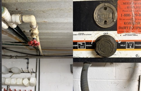 This involves switching the dial from wash to milk, and turning on the water.
