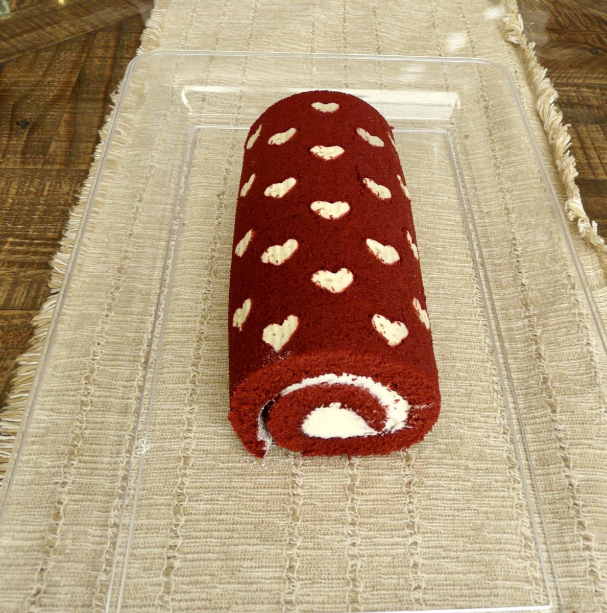 Valentine’s Day Red Velvet Roll Cake